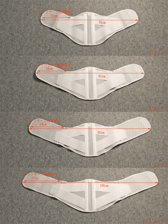 ぎっくり腰・ヘルニアの腰痛ベルト/ハイウエストハード０２１の展開図